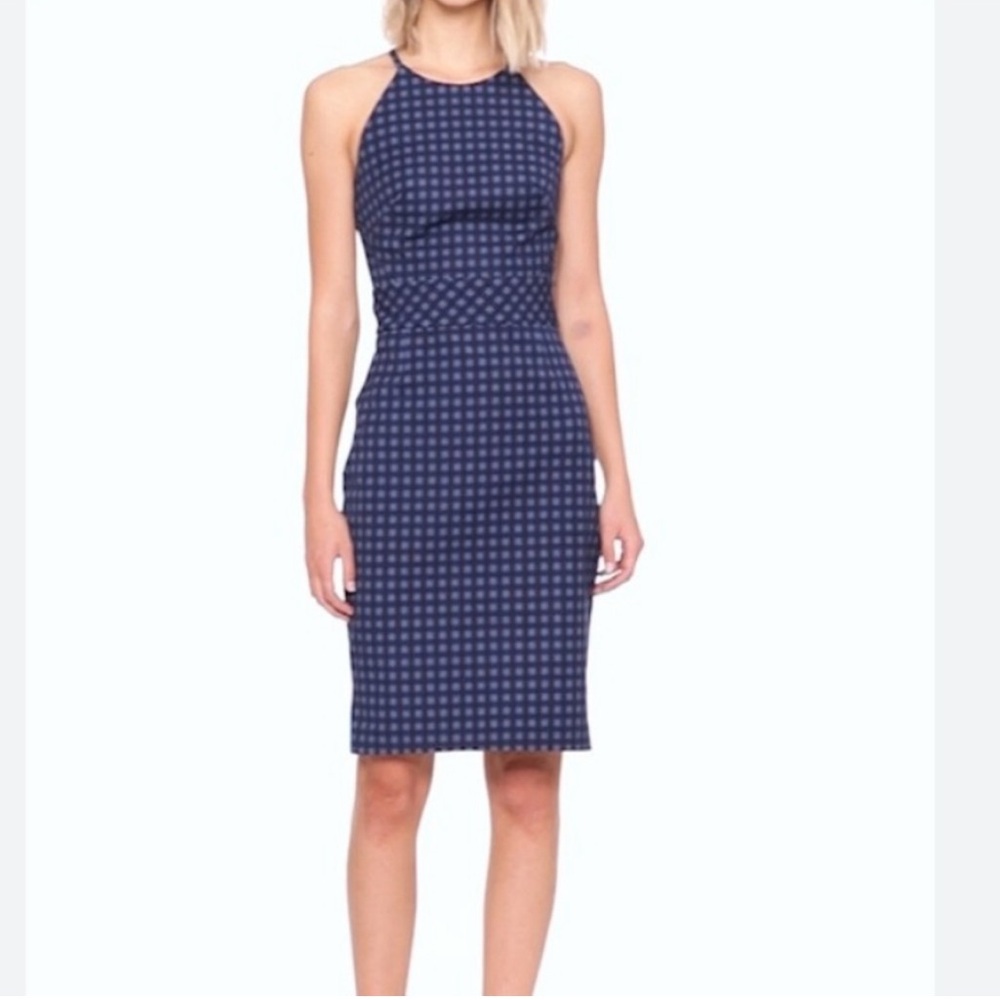 NWT Banana Republic Gingham Halter Dress Size 4